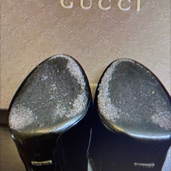 Gucci Women Shiny Leather Booties, size 36.5 - Picture 4 of 4